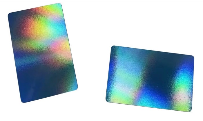 Laser multicolour NFC cards
