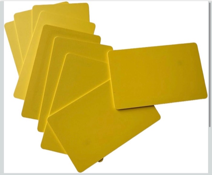 Yellow NFC cards