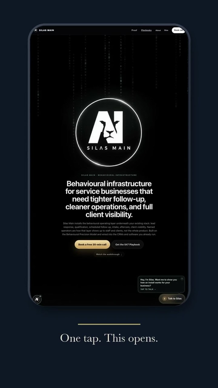 Phone opening a page from one tap
