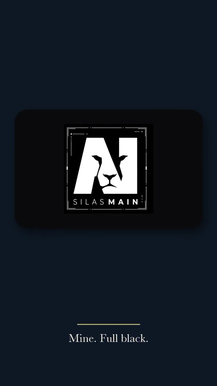 Full black NFC card with logo